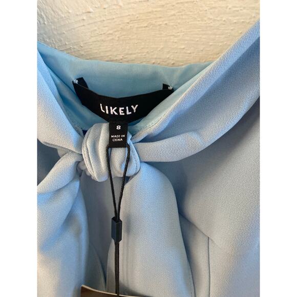 NWT Likely Calhoun Gown Bow Strap Dress in Baby Blue Bell Revolve 8 $378 - Picture 6 of 8